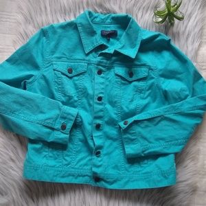 Talbots Turquoise Denim Jacket